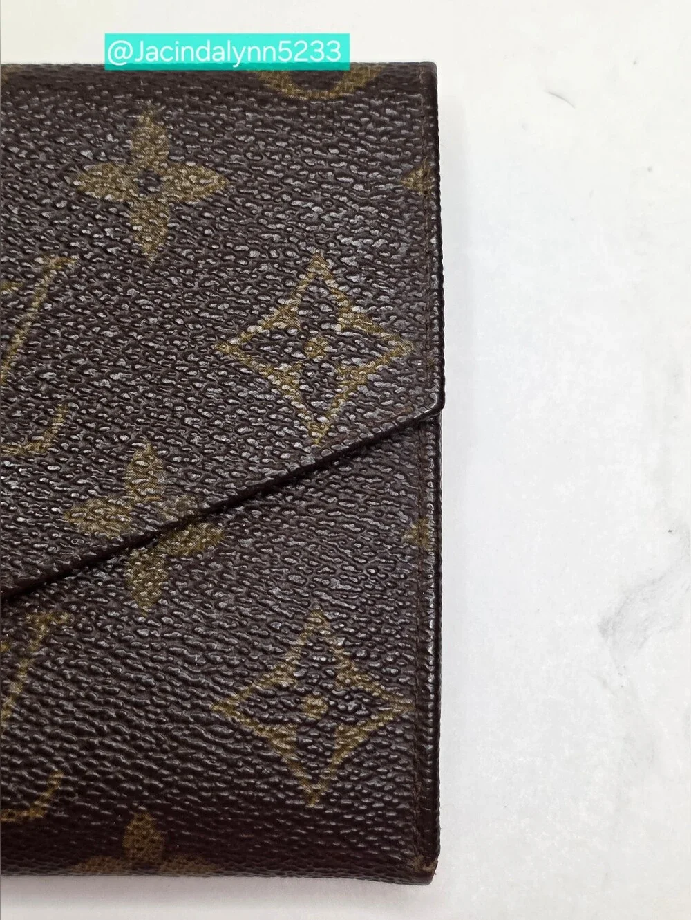 Louis Vuitton Wallet Brown Signature LV Monogram Vintage Elise Compact Card Case